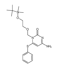 1-((2-((tert-butyldimethylsilyl)oxy)ethoxy)methyl)-6-(phenylthio)cytosine Structure
