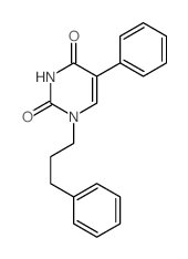 5-phenyl-1-(3-phenylpropyl)pyrimidine-2,4-dione structure