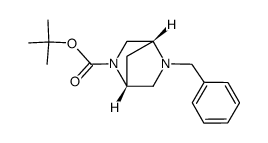 (1R,4R)-5-苄基-2,5-二氮杂双环[2.2.1]庚烷-2-羧酸叔丁酯结构式