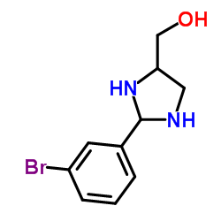 [2-(3-Bromophenyl)-4-imidazolidinyl]methanol Structure