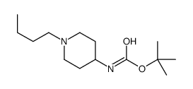 tert-butyl N-(1-butylpiperidin-4-yl)carbamate结构式