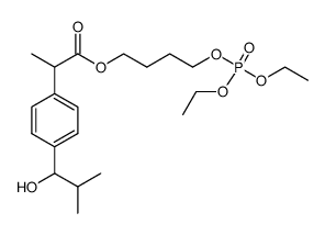 4-((diethoxyphosphoryl)oxy)butyl 2-(4-(1-hydroxy-2-methylpropyl)phenyl)propanoate Structure