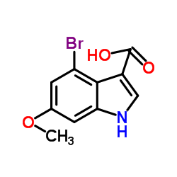 4-Bromo-6-methoxy-1H-indole-3-carboxylic acid结构式