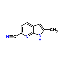 2-Methyl-1H-pyrrolo[2,3-b]pyridine-6-carbonitrile structure