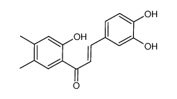 (E)-3-(3,4-Dihydroxyphenyl)-1-(2-hydroxy-4,5-dimethylphenyl)prop-2-en-1-one结构式