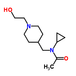 N-Cyclopropyl-N-{[1-(2-hydroxyethyl)-4-piperidinyl]methyl}acetamide结构式