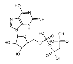 guanosine 5'-[β,γ-methylene]triphosphate Structure