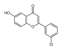 2-(3-chlorophenyl)-6-hydroxychromen-4-one Structure