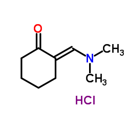 (2E)-2-[(Dimethylamino)methylene]cyclohexanone hydrochloride (1:1)结构式