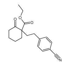 ethyl 1-(4-cyanophenethyl)-2-oxocyclohexanecarboxylate Structure