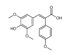 trans-2-(4-methoxyphenyl)-3-(3,5-dimethoxy-4-hydroxyphenyl)acrylic acid结构式