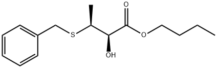 Butanoic acid, 2-hydroxy-3-[(phenylmethyl)thio]-, butyl ester, (2R,3S)- Structure