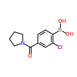 2-Chloro-4-(1-pyrrolidinylcarbonyl)phenylboronic acid structure