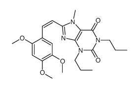 7-methyl-1,3-dipropyl-8-[(E)-2-(2,4,5-trimethoxyphenyl)ethenyl]purine-2,6-dione Structure
