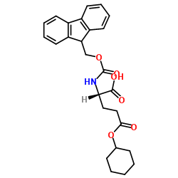 (2S)-5-(环己氧基)-2-[[(9H-芴-9-基甲氧基)羰基]氨基]-5-氧代戊酸结构式
