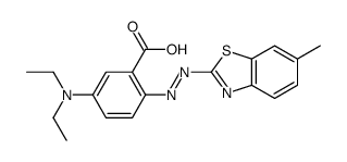 5-(diethylamino)-2-[(6-methyl-1,3-benzothiazol-2-yl)diazenyl]benzoic acid结构式