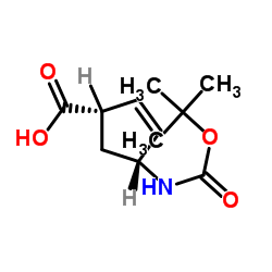 (1S,4R)-(-)-4-(Boc-氨基)-2-环戊烯羧酸结构式