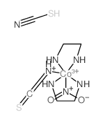 2-azanidylethylazanide; cobalt(+3) cation; thiocyanic acid; isothiocyanate; nitrite structure