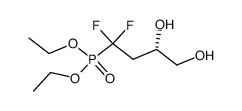 diethyl <1,1-difluoro-3(S),4-dihydroxybutyl>phosphonate Structure