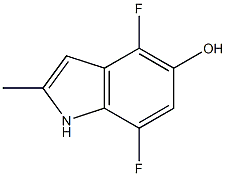 4,7-difluoro-2-methyl-1H-indol-5-ol结构式