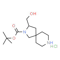 tert-butyl 3-(hydroxymethyl)-2,8-diazaspiro[4.5]decane-2-carboxylate hydrochloride Structure