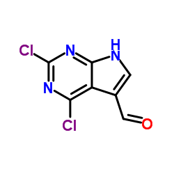 2,4-Dichloro-7H-pyrrolo[2,3-d]pyrimidine-5-carbaldehyde structure