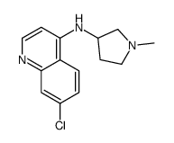 7-chloro-N-(1-methylpyrrolidin-3-yl)quinolin-4-amine结构式