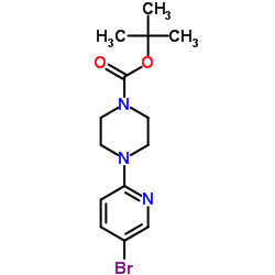 2-Methyl-2-propanyl 4-(5-bromo-2-pyridinyl)-1-piperazinecarboxylate Structure