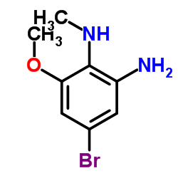 5-Bromo-3-methoxy-N2-methyl-1,2-benzenediamine结构式