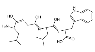 (2S)-2-[[(2S)-2-[[2-[[(2S)-2-amino-4-methylpentanoyl]amino]acetyl]amino]-4-methylpentanoyl]amino]-3-(1H-indol-3-yl)propanoic acid结构式