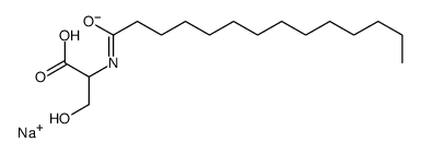 sodium N-myristoyl-DL-serinate Structure