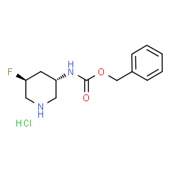 苯甲基 ((3S,5S)-5-氟哌啶-3-基)氨基甲酯盐酸结构式