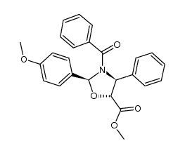 Methyl (2S,4S,5R)-3-benzoyl-2-(p-methoxyphenyl)-4-phenyl-1,3-oxazolidine-5-carboxylate Structure