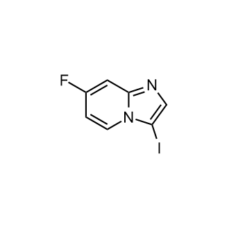 7-氟-3-碘咪唑并[1,2-a]吡啶结构式