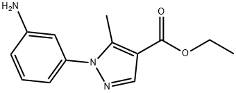 1-(3-Aminophenyl)-5-methyl-1H-pyrazole-4-carboxylic Acid Ethyl Ester结构式