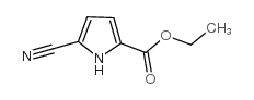 5-氰基-1H-吡咯-2-甲酸乙酯结构式