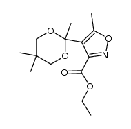 3-isoxazolecarboxylic acid 5-methyl-4-(2,5,5-trimethyl-1,3-dioxan-2-yl)-ethyl ester结构式