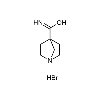4-Carbamoyl-1-Azabicyclo[2.2.1]Heptan-1-Ium Bromide Structure