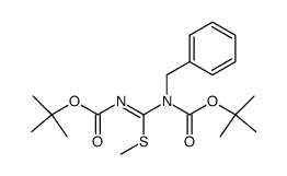 1,3-bis-tert-butoxycarbonyl-1-benzyl-2-methyl-2-thiopseudourea Structure