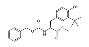 methyl (S)-2-(((benzyloxy)carbonyl)amino)-3-(3-(tert-butyl)-4-hydroxyphenyl)propanoate Structure