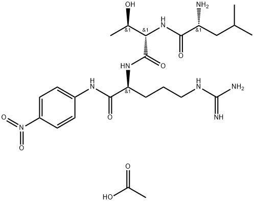 D-Leucyl-L-threonyl-N-(4-nitrophenyl)-L-argininamide acetate structure