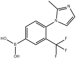 (4-(2-methyl-1H-imidazol-1-yl)-3-(trifluoromethyl)phenyl)boronic acid Structure