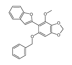 5-(benzofuran-2-yl)-6-(benzyloxy)-4-methoxybenzo[d][1,3]dioxole Structure