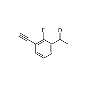 1-(3-乙炔基-2-氟苯基)乙-1-酮结构式