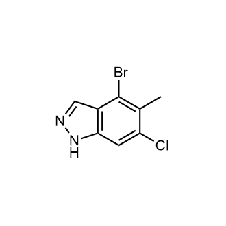 4-溴-6-氯-5-甲基-1H-吲唑结构式