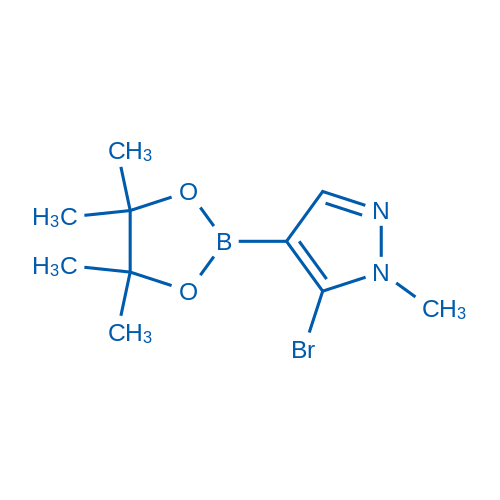 5-Bromo-1-methyl-4-(4,4,5,5-tetramethyl-1,3,2-dioxaborolan-2-yl)-1H-pyrazole Structure