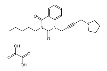 oxalic acid,3-pentyl-1-(4-pyrrolidin-1-ylbut-2-ynyl)quinazoline-2,4-dione Structure