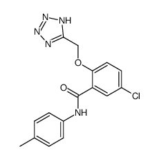 5-chloro-2-(1H-tetrazol-5-ylmethoxy)-N-p-tolyl-benzamide结构式