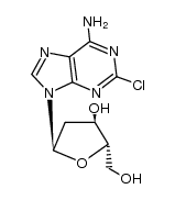2-chloro-9-(2-deoxy-β-L-erythro-pentofuranosyl)adenine结构式