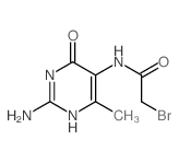 Acetamide,N-(2-amino-1,6-dihydro-4-methyl-6-oxo-5-pyrimidinyl)-2-bromo-结构式